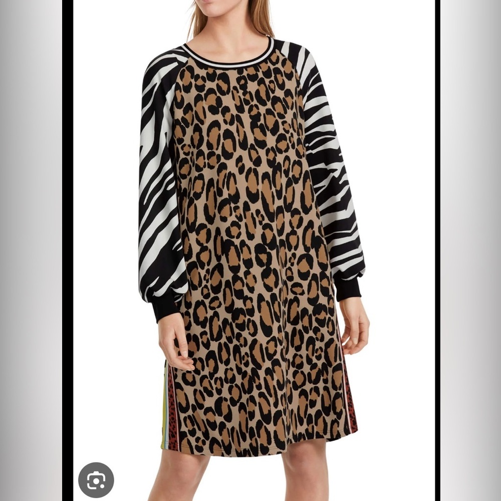 Marc‎ Cain Sport Animal Print Midi Dress